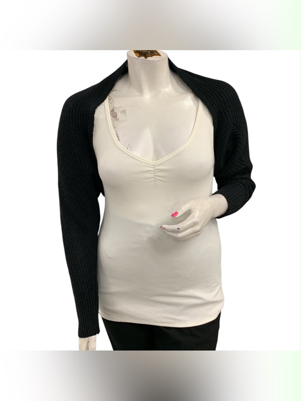 Reitmans Black Knit Shrug Bolero Size XL